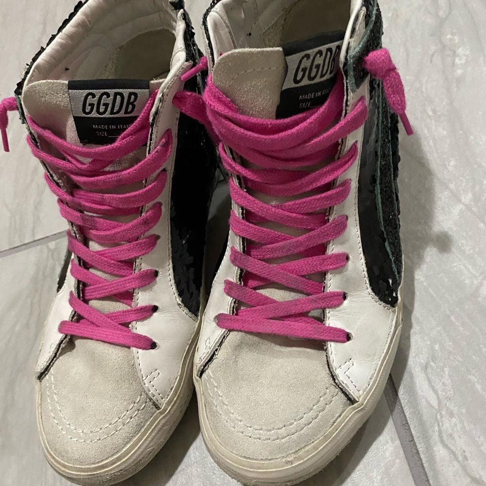 Authentic GG mid rise slide sneakers EUC